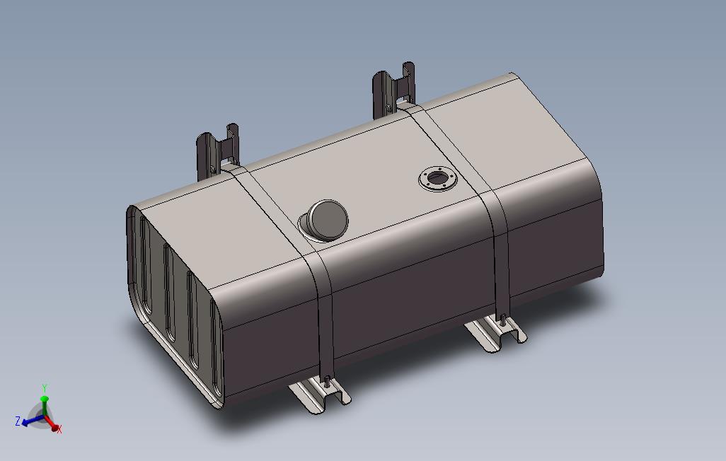 多利卡底盘燃油箱 Solidworks 2014 模型图纸下载 懒石网