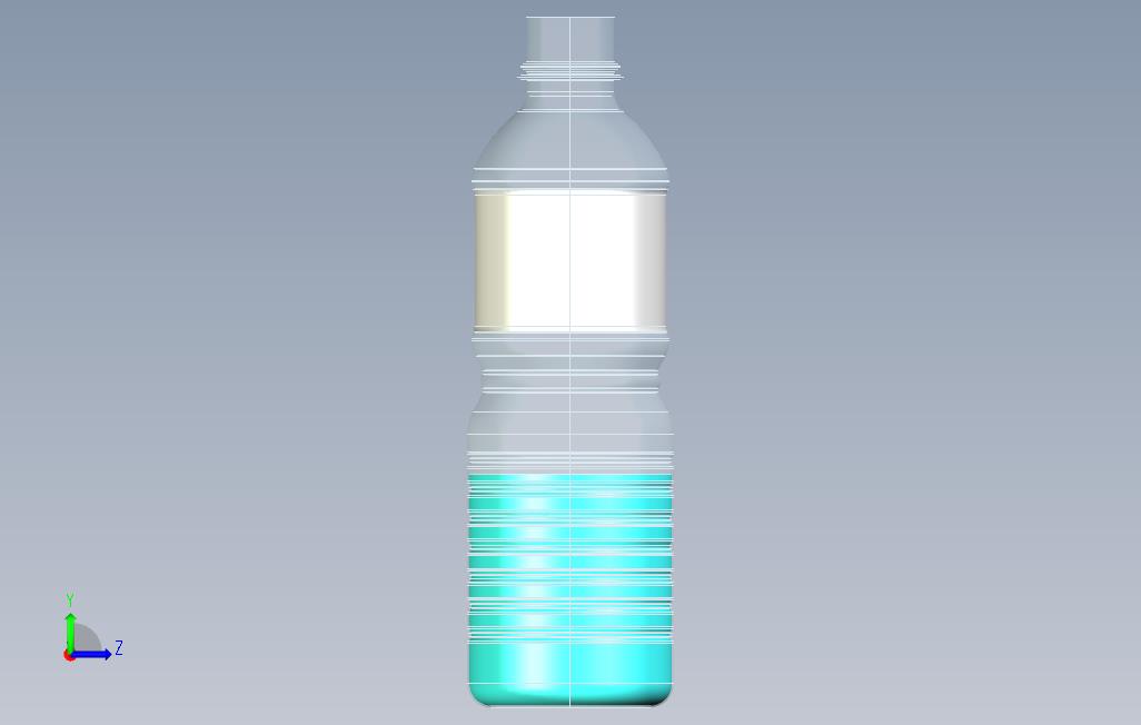 矿泉水瓶子 左侧视图
