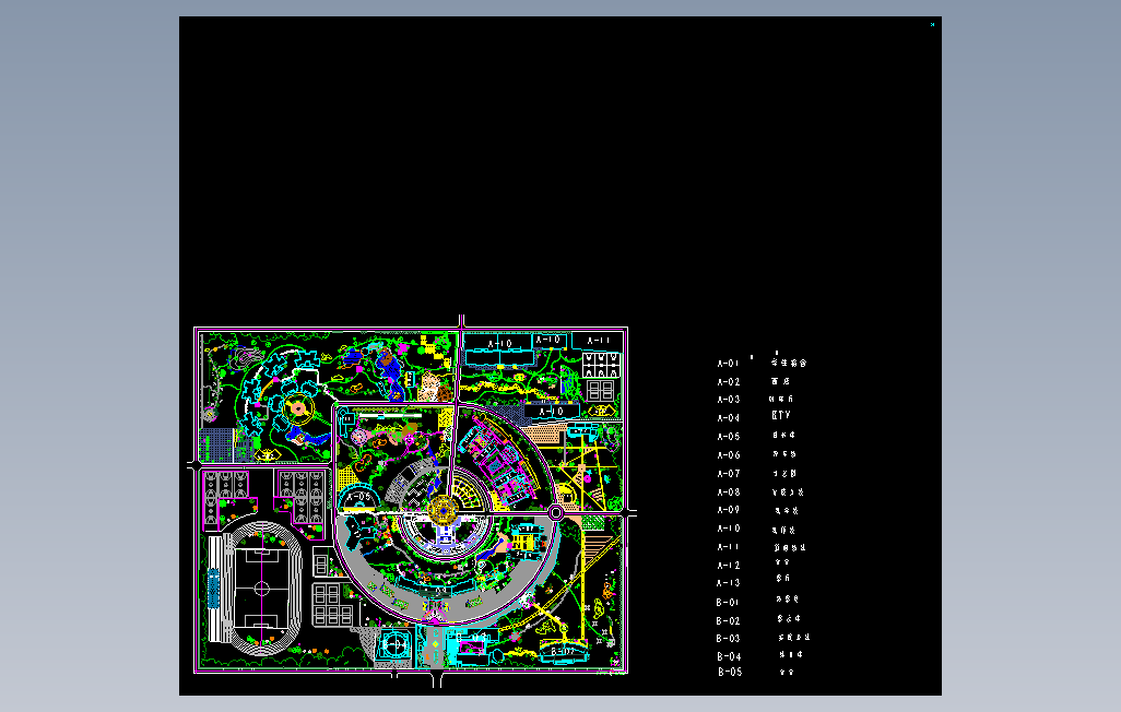 学校校区景观设计CAD图纸40套