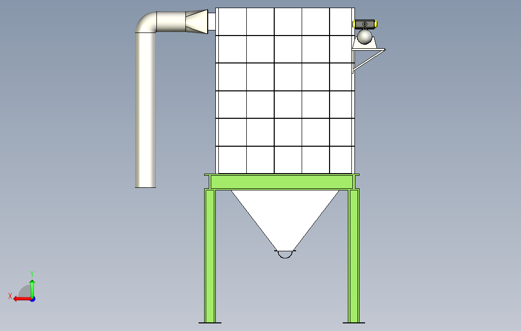 1.2×2米袋式除尘器 背面视图