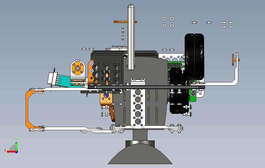 Arduino麦克纳姆轮（全向轮）四驱agv小车_STEP_模型图纸下载 – 懒石网