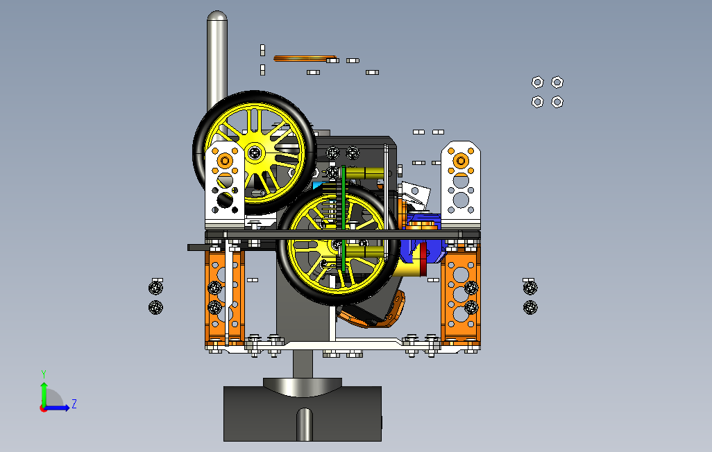 Arduino麦克纳姆轮（全向轮）四驱agv小车_STEP_模型图纸下载 – 懒石网