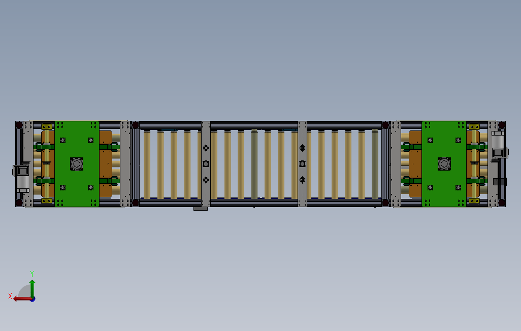双层90°输送滚筒线_SOLIDWORKS 2012_模型图纸下载 – 懒石网
