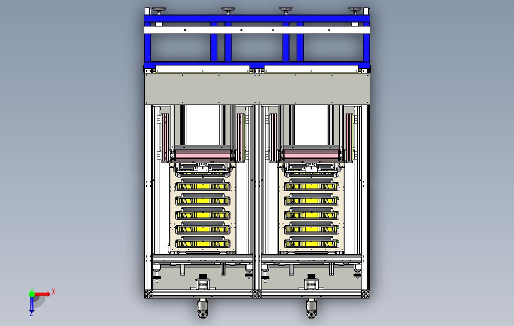 PCB全自动生产线看板缓冲抽屉升降工位 俯视图
