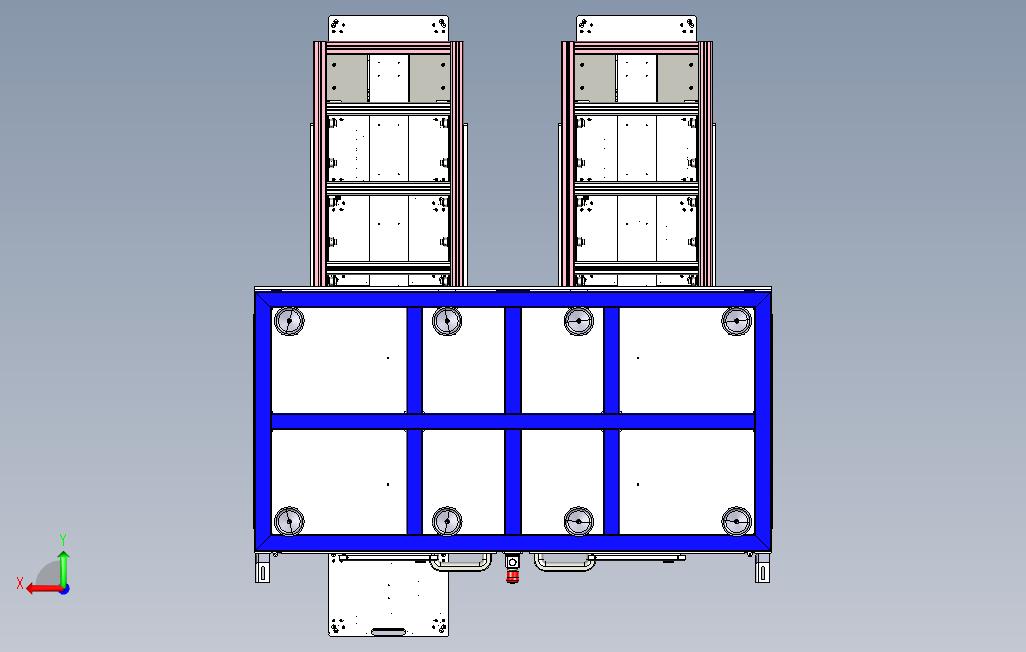 PCB全自动生产线看板缓冲抽屉升降工位 背面视图