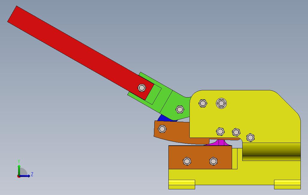 手动剪切机 左侧视图
