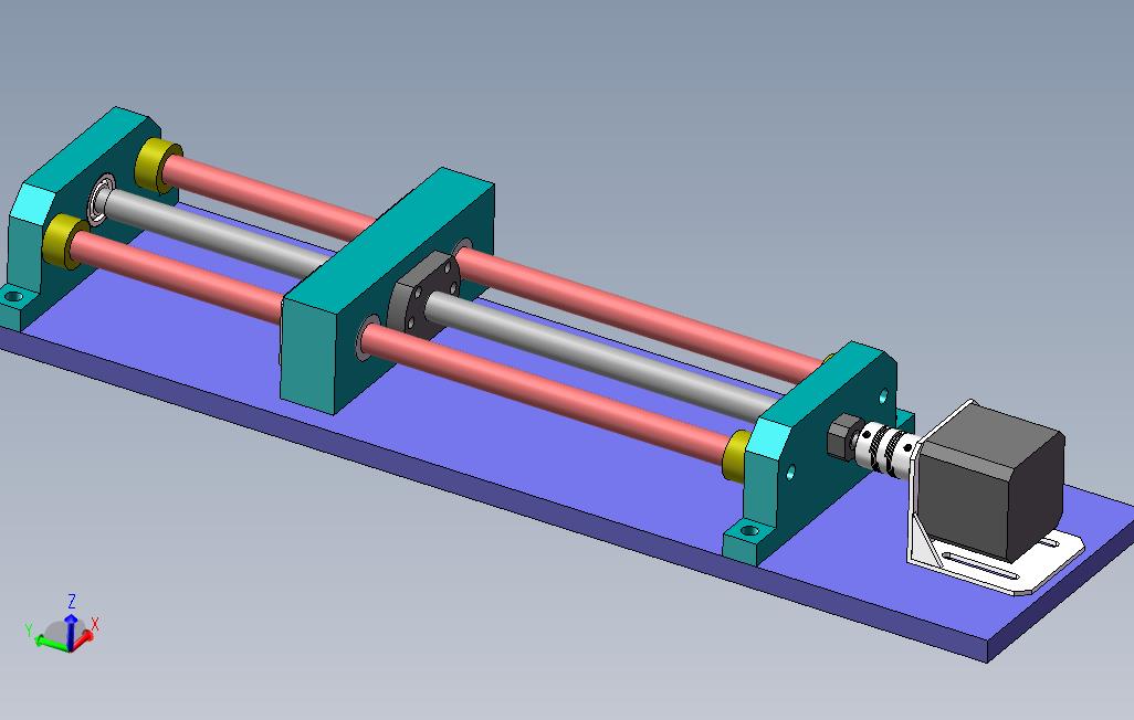 丝杆滑台升降运动机构3D图纸Solidworks设计