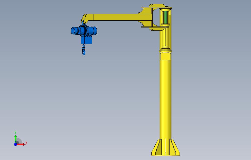 500kg旋转起重臂3D数模图纸Solidworks设计