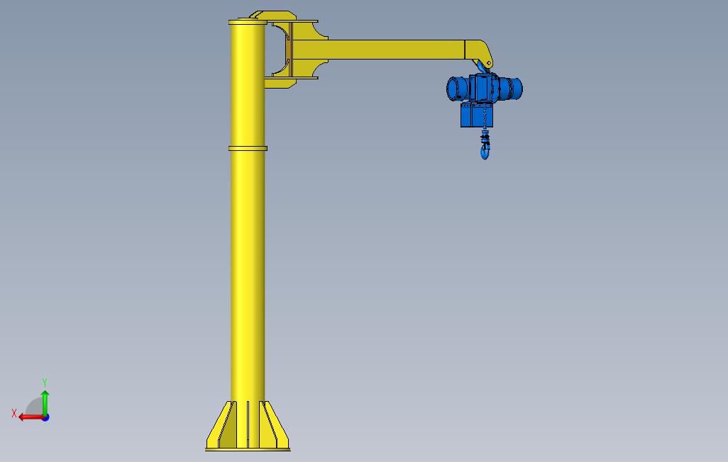 500kg旋转起重臂3D数模图纸Solidworks设计