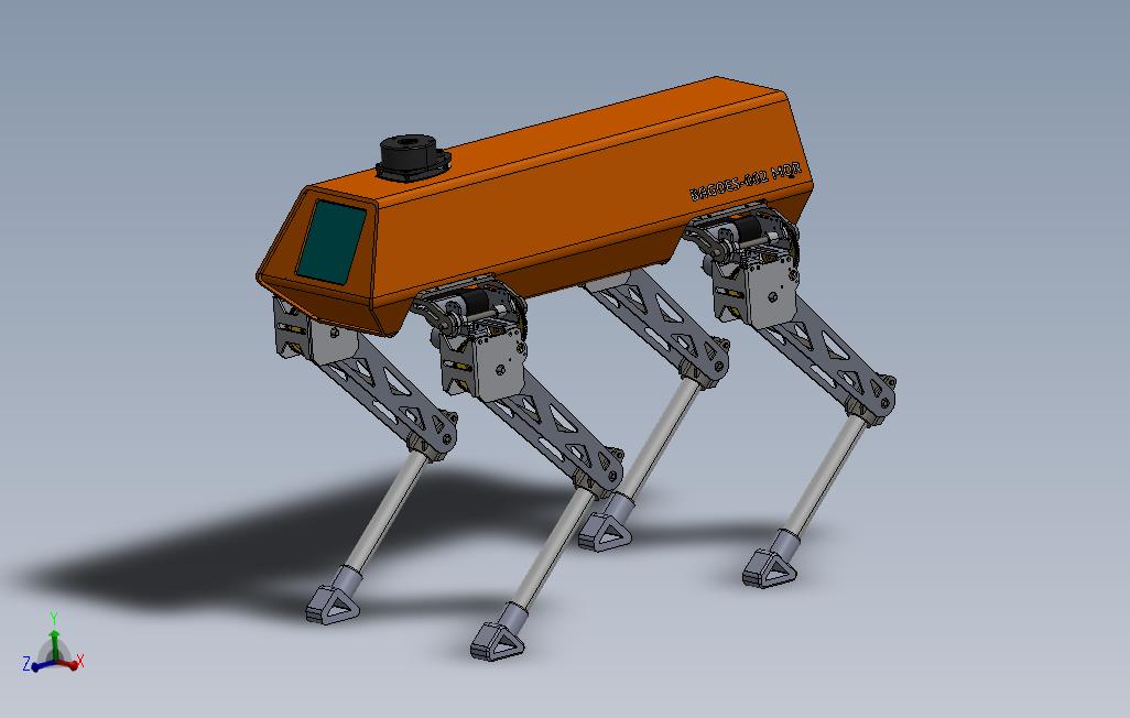 MQR四足机器狗模型3D图纸STEP格式