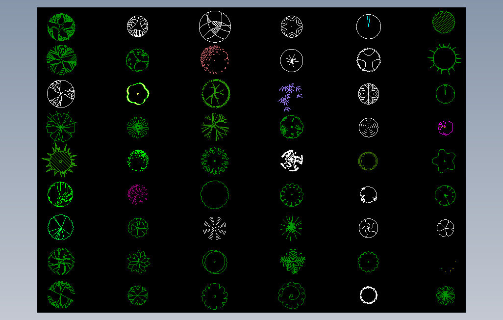 CAD植物平面素材