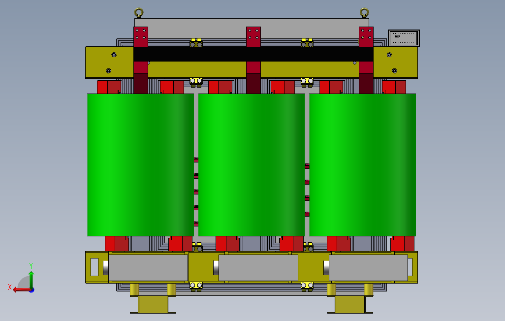 干式调压变压器1600kva10kv 背面视图