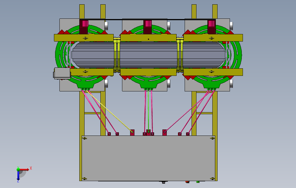 干式调压变压器1600kva10kv 俯视图
