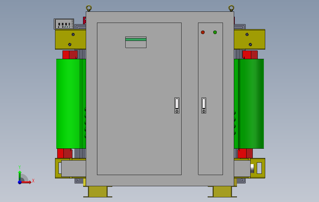 干式调压变压器1600kva10kv 正面视图