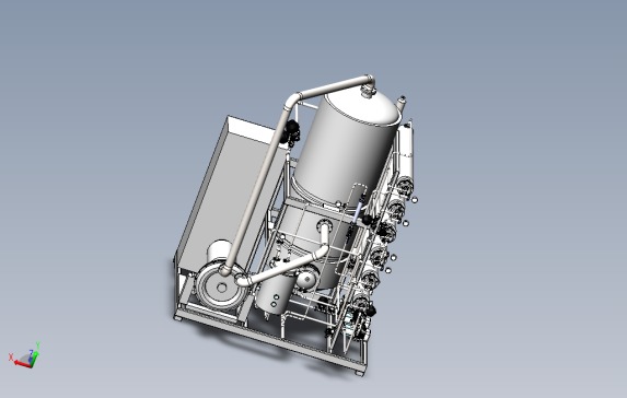 蒸馏水机详细设备图档模型