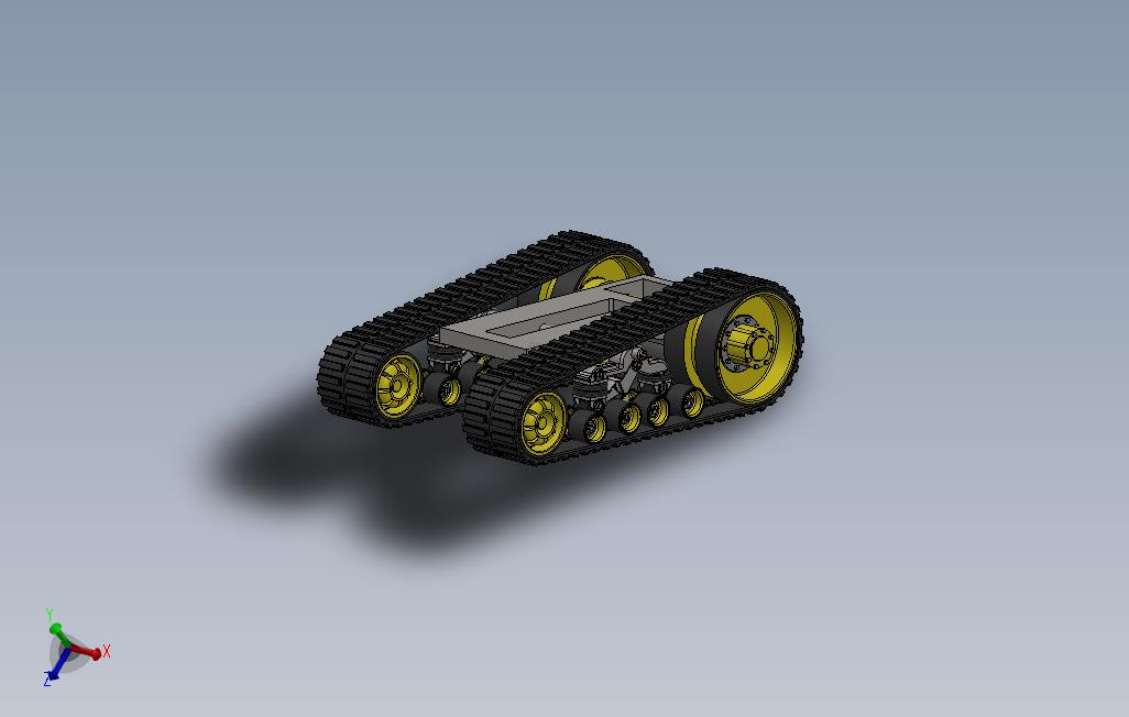 拖拉机履带悬挂结构三维建模图纸solidworks设计