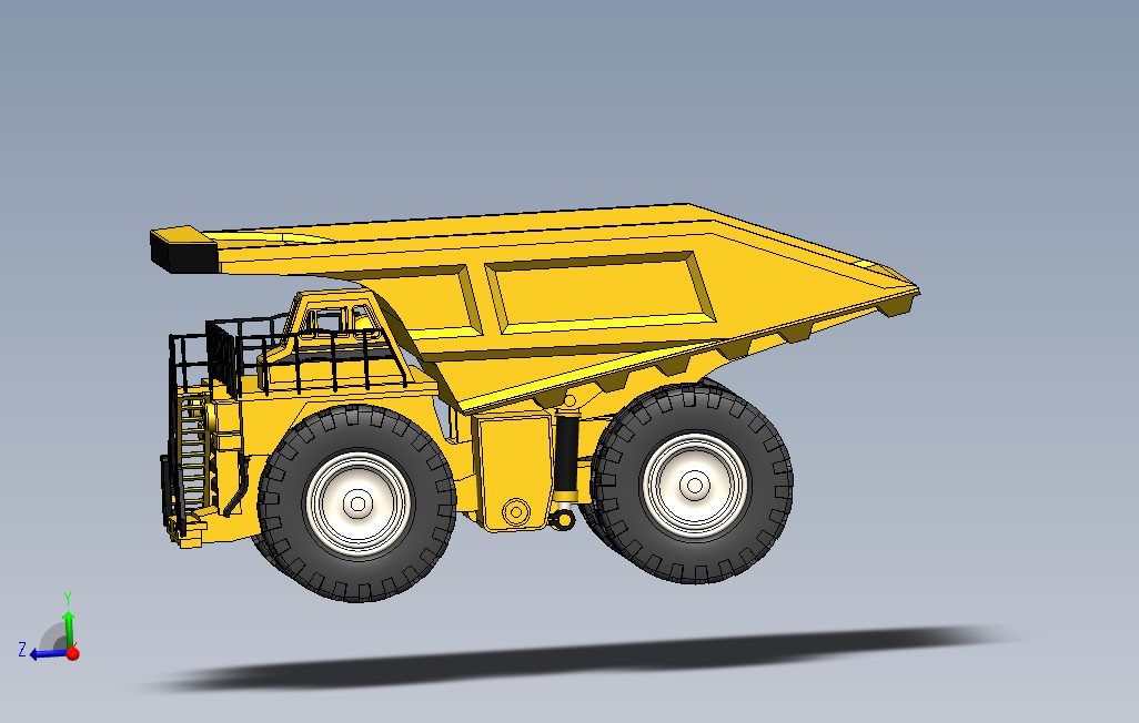 TruckCat793D卡特彼勒793D挖掘机简易模型3D图纸Solidworks设计
