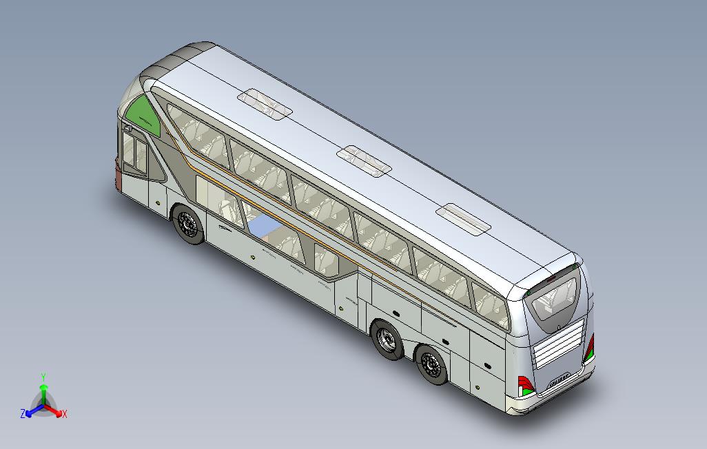 城市观光大巴CATIA模型
