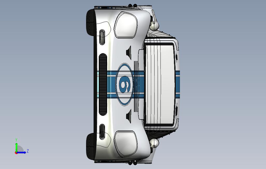 福特GT40超跑CATIA模型 左侧视图