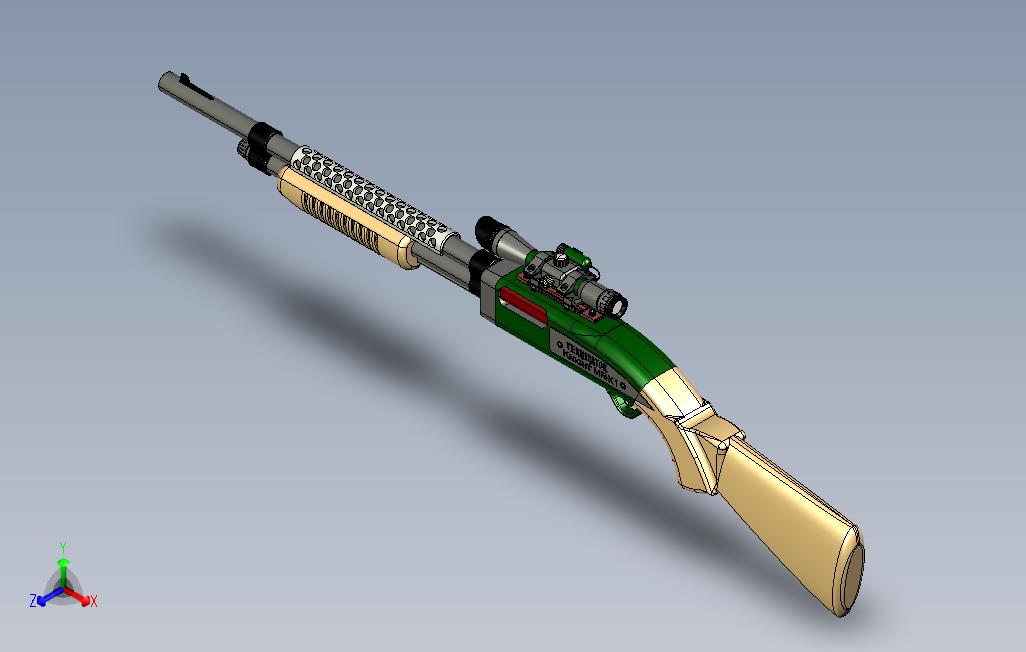 雷明顿散弹枪CATIA模型