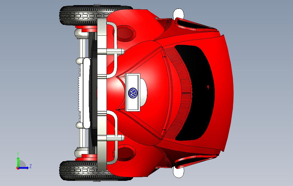 红色甲壳虫轿车catia模型 Catia 模型图纸下载 懒石网