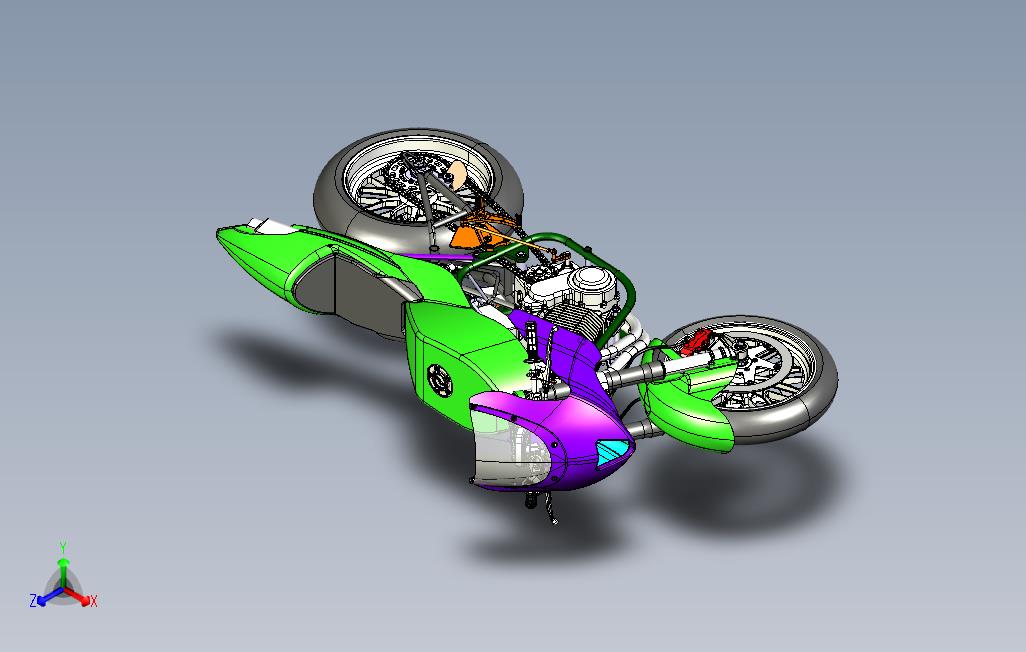 摩托车CATIA模型