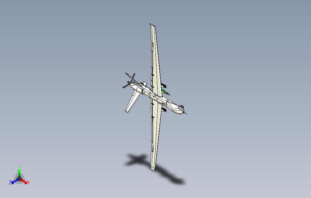 MQ9察打一体无人机CATI模型