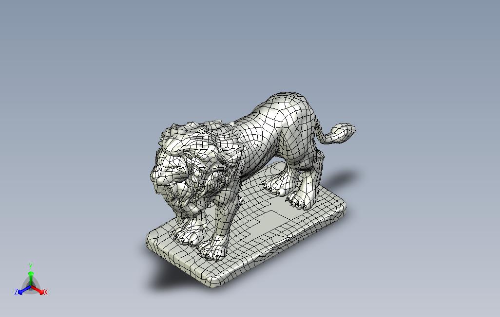 狮子雕像CATIA模型