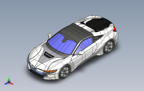 宝马i8车型CATIA模型