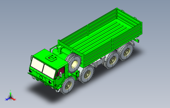 8X8军用卡车CATIA模型