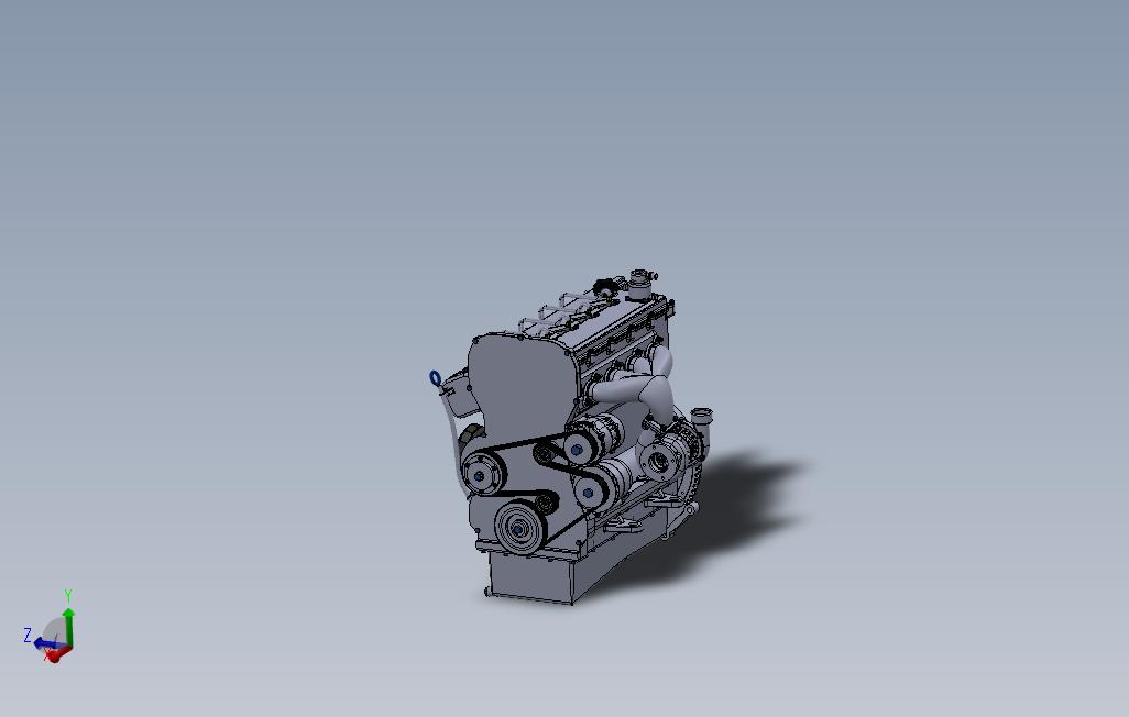 发动机-GSwirlCR200涡轮增压柴油发动机3D图纸solidworks设计STEPx_t格式