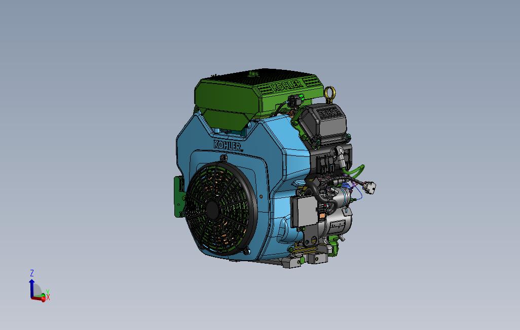 发动机-Kohler发动机造型三维建模图纸solidworks设计