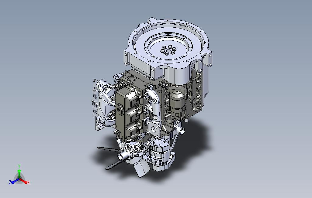 发动机-KubotaD1503发动机模型3D图纸STEP格式
