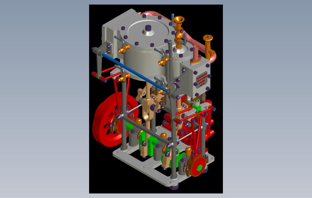 发动机-Moteurcompound发动机内部结构3D数模图纸AutoCAD设计dwg格式