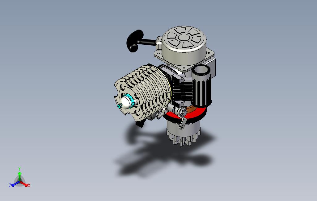 发动机-RC车Nitro引擎3D图纸Inventor设计
