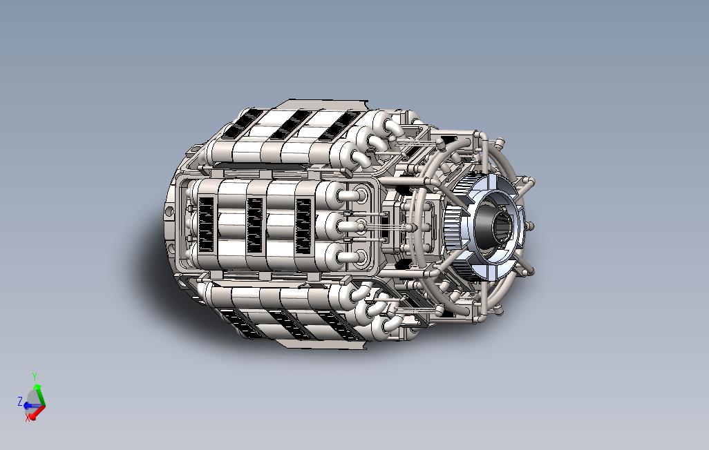 发动机-Starmax2100vv引擎外观模型3D图纸Solidworks设计