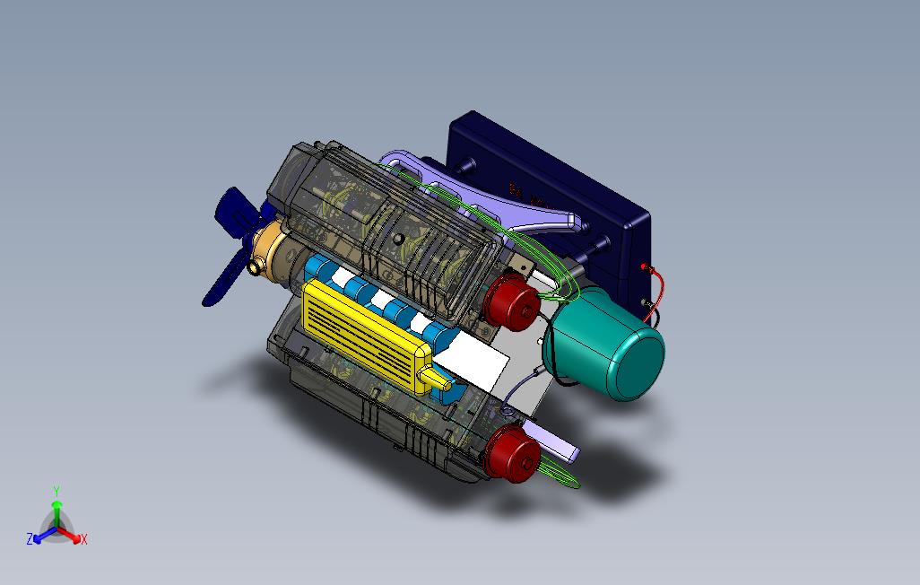 发动机-V8Engine8缸发动机模型3D图纸CATIA设计附STP格式