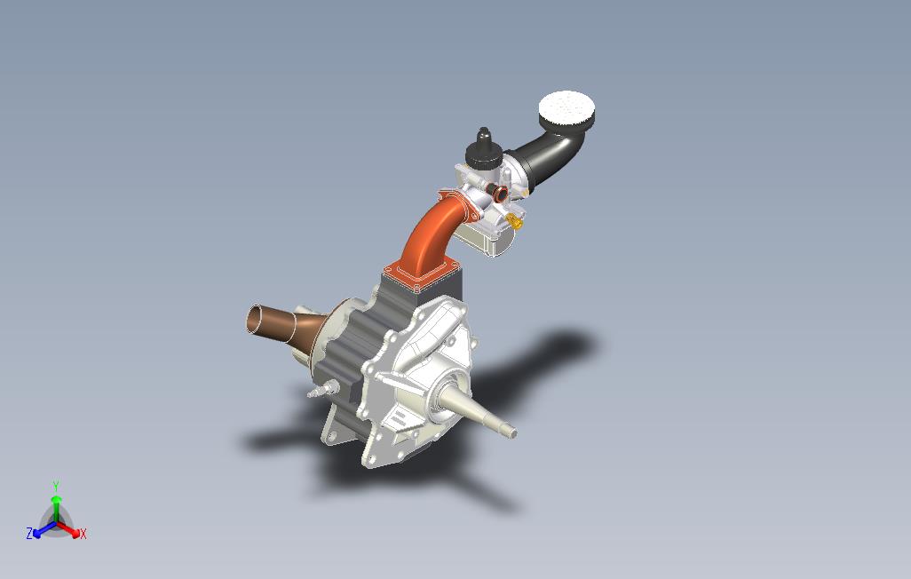 发动机-二冲程转子发动机3D模型图纸INVENTOR设计附STPIGS格式