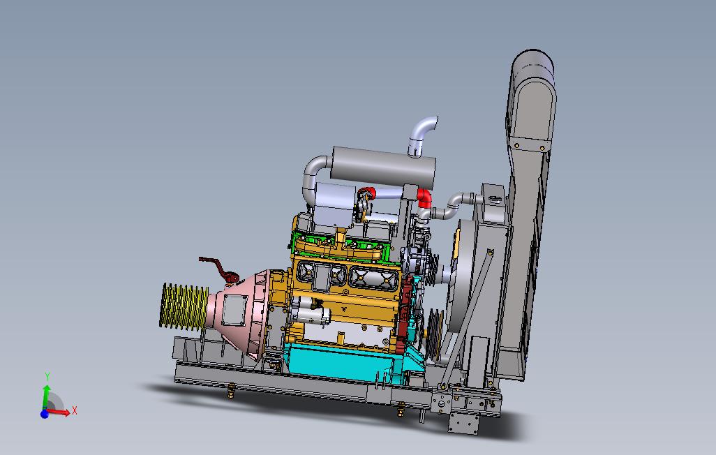发动机-玉柴柴油发动机YC4112ZLQ3D模型图纸solidworks设计