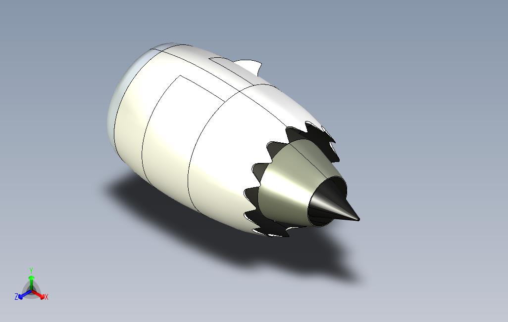 发动机-罗罗涡扇遄大涡轮风扇发动机3D建模图纸Solidworks设计附step