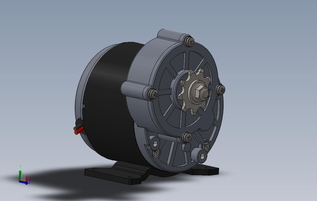 汽车发动机-24vDC直流减速电机MY1016Z模型Solidworks设计