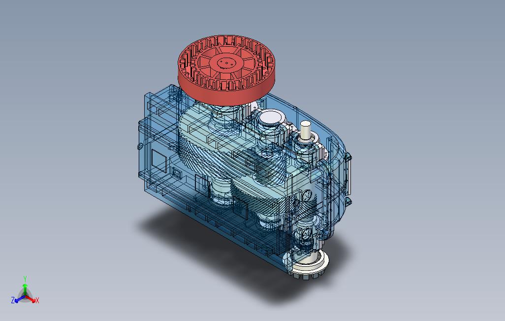 汽车发动机-Caja一级减速器3D模型图纸STP格式