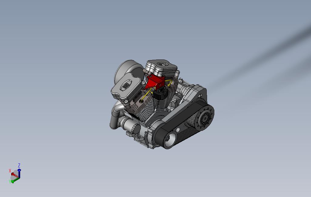 汽车发动机-FXR发动机3D模型图纸SolidWorks设计