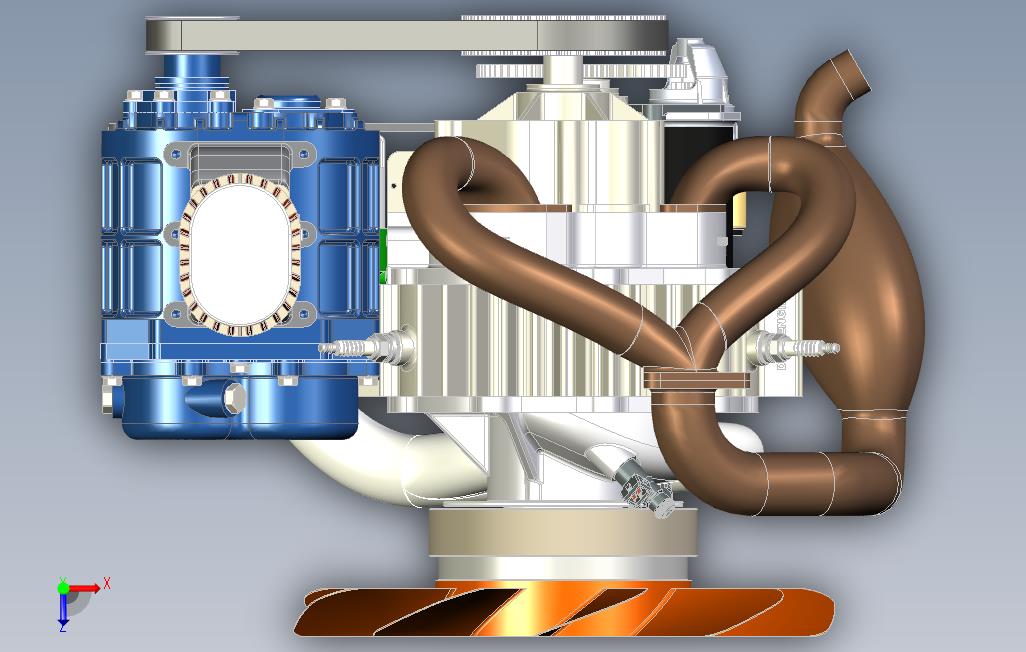 汽车发动机-TwoStrokeRotary双冲程转子发动机INVENTOR设计附STP_Inventor_模型图纸下载 – 懒石网