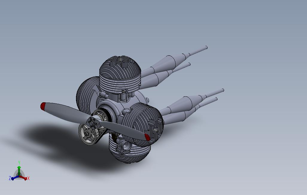 航空发动机-X-Engine航空引擎三维建模图纸solidworks2015设计