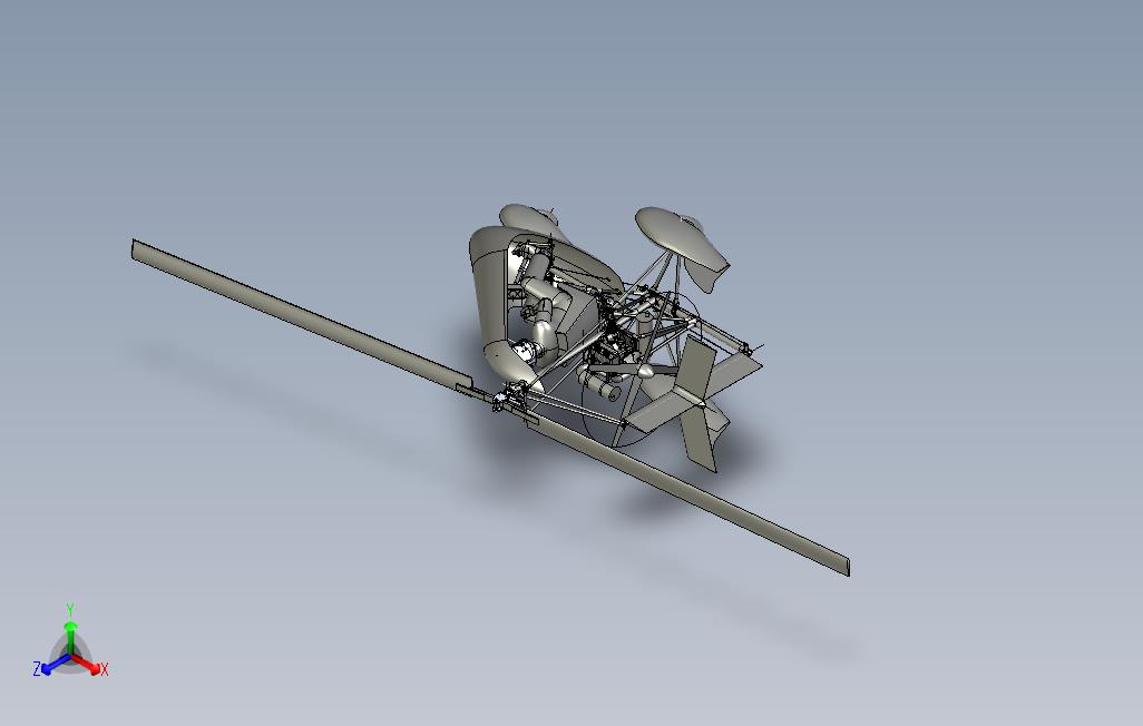 航空发动机-旋翼机飞行器设计资料3D模型三维建模autogyro-deko-21c
