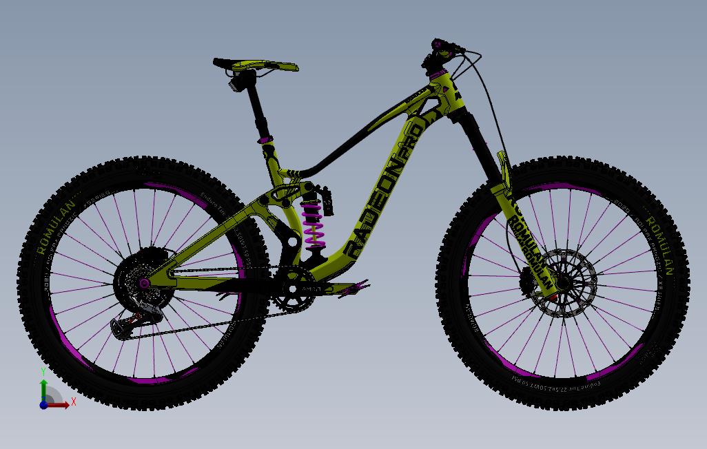 Enduro自行车模型 正面视图