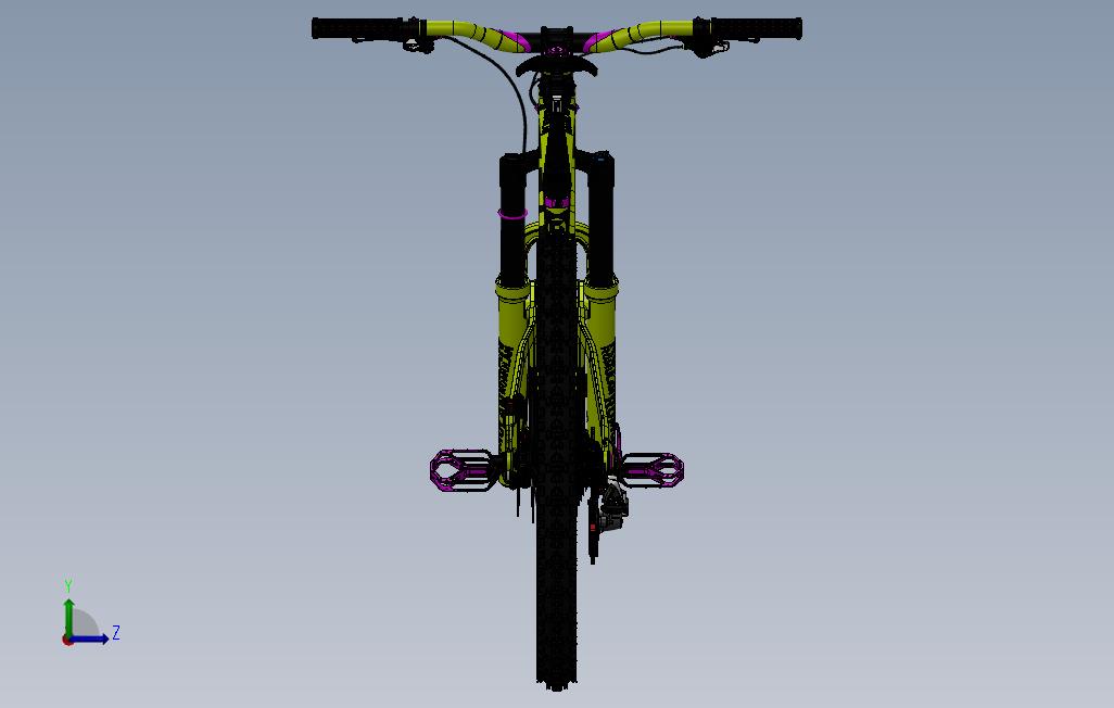 Enduro自行车模型 左侧视图