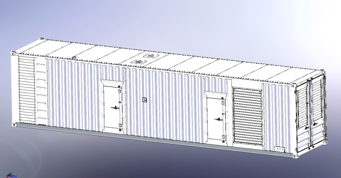 QSK60-G3型40尺高柜箱式发电机组