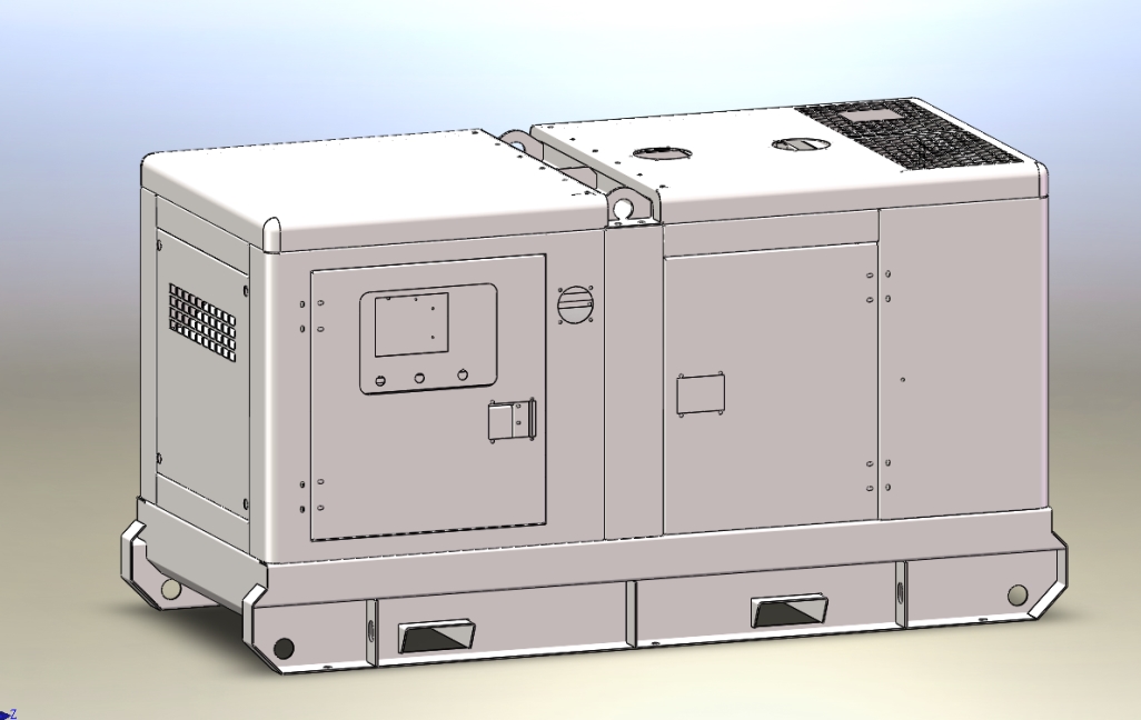 JE493DB-02型20KW带顶吊澳式圆弧款柴油发电机组